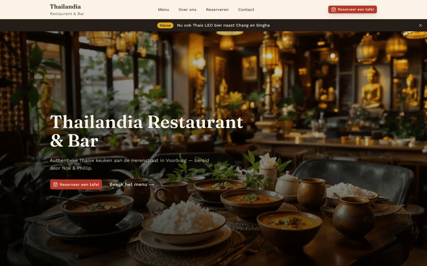 Screenshot van Thailandia Voorburg, gebouwd door Levtics