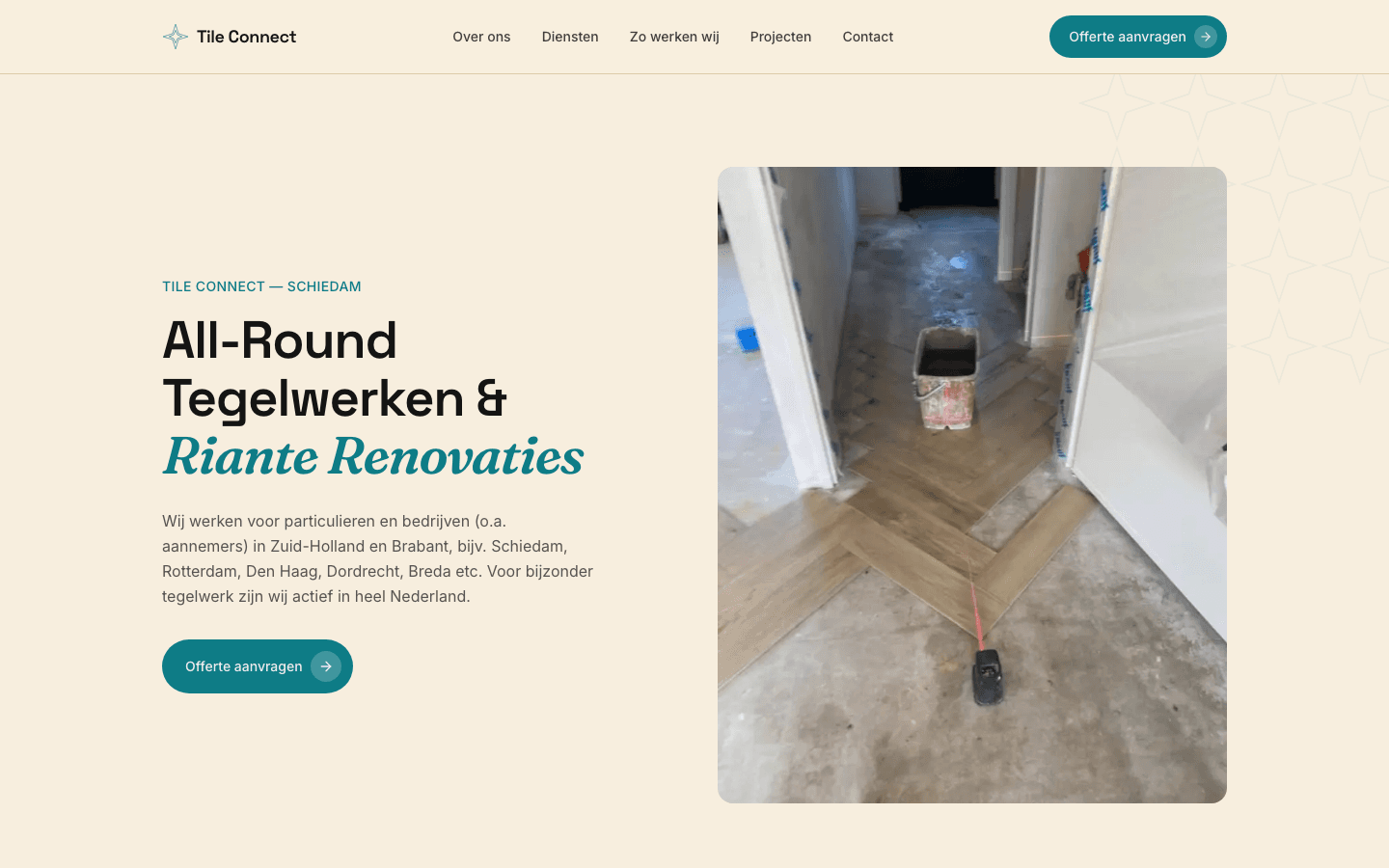 Screenshot van Tile Connect Demo, gebouwd door Levtics